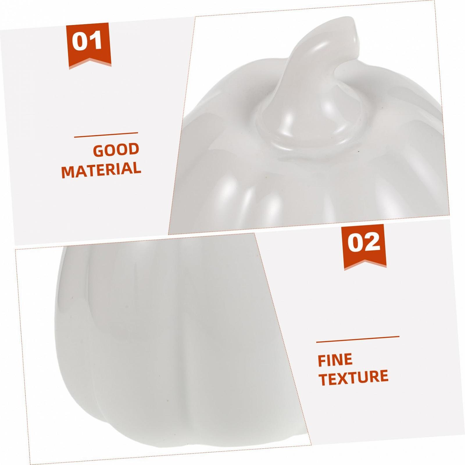 Горщик для запікання Mobestech Ceramic Pumpkin Bowl керамічний з кришкою Білий, фото №3 Горщик для запікання Mobestech Ceramic Pumpkin Bowl керамічний з кришкою Білий, фото №3