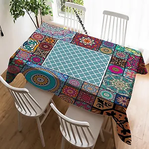Скатертина Linen Easy Care Moroccan Geometry Psychedelic Mandala 100 x 140 cm - Фото 1