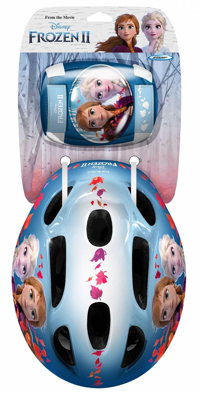 Шлем Stamp Frozen 2 + защита локтей и коленей Stamp Girls', Синий, One Size EU, фото №5