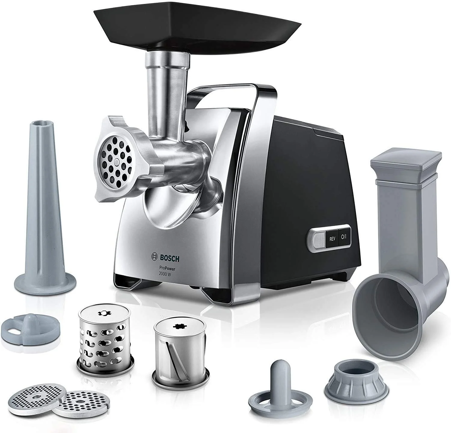 Мясорубка Bosch ProPower MFW67440 3,5 кг/мин пластик черный / серебристый, фото №10 Мясорубка Bosch ProPower MFW67440 3,5 кг/мин пластик черный / серебристый, фото №10