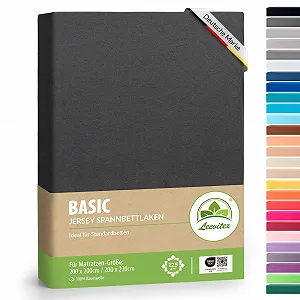 Простирадло на гумці leevitex Бавовна  Антрацит - Фото 1