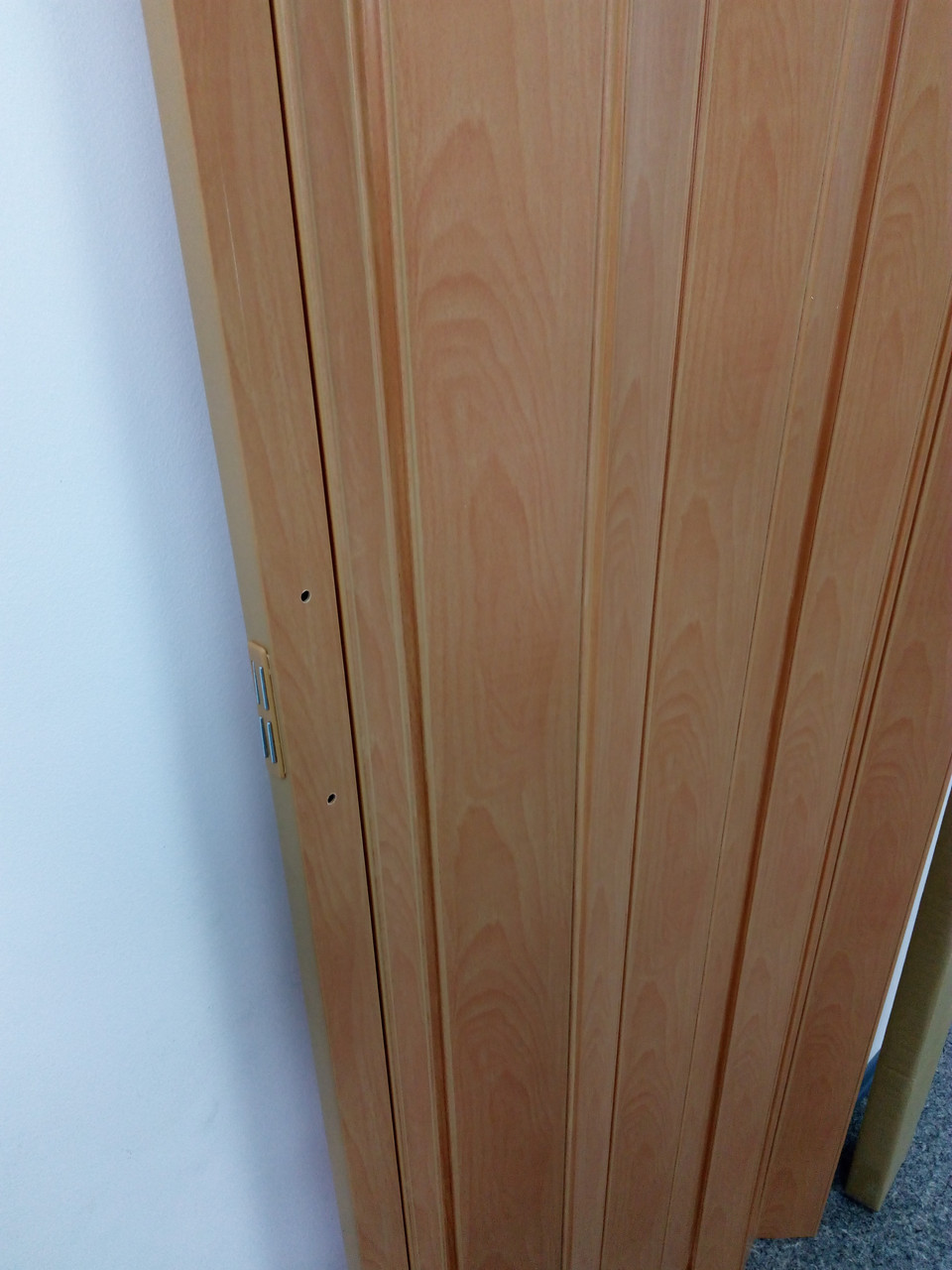 Дверь гармошка-ширма 9 Дуб Беленый раздвижные межкомнатные пластиковые глухие 810х2030х0,6 мм, фото №3