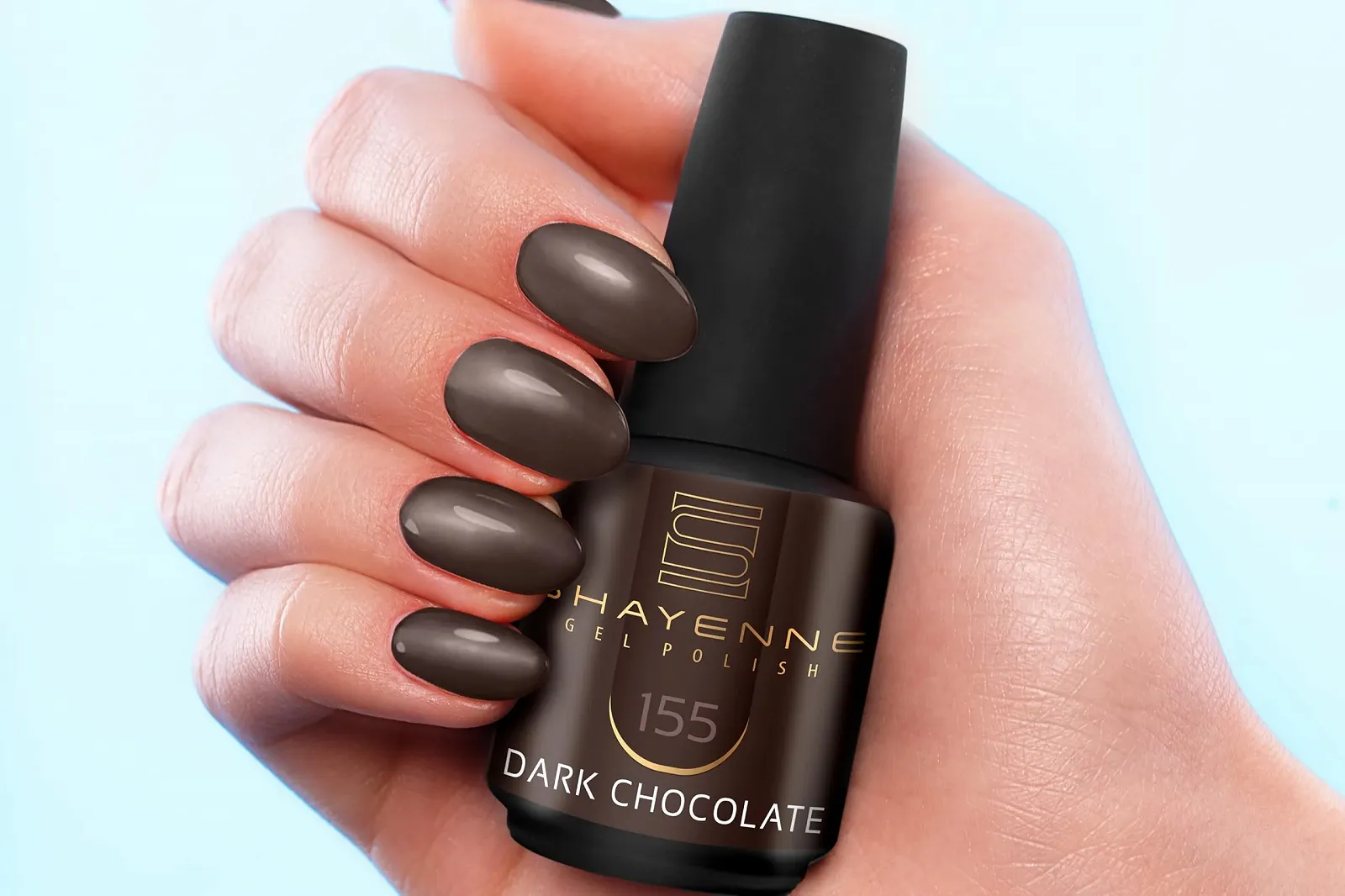 Гель-лак Shayenne 155 Темный Шоколадно-Коричневый, 15 мл, фото №3 Гель-лак Shayenne 155 Темный Шоколадно-Коричневый, 15 мл, фото №3