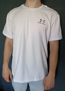 Купити Біла бавовняна футболка Under Armour унісекс - Фото 1 Біла бавовняна футболка Under Armour унісекс - Фото 1