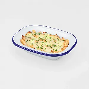 Форма для запікання Winsome емальована прямокутна 24 x 18 x 5.5 см біла - Фото 1