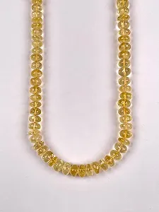 Бусины Цитрин натуральный рондель граненые 8-9 мм, нить длиной 45.72 см бусины из драгоценных камней для ожерелья, браслета synthetic.ua - Фото 1