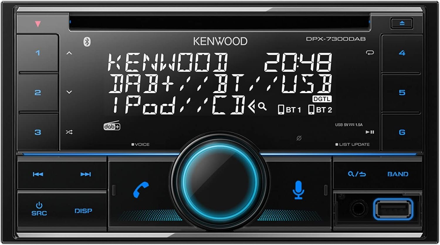 Автомагнітола KENWOOD DPX-7300DAB / Bluetooth / AUX / USB / CD / DAB+ / 2DIN, фото №3