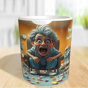 Кружка Кофейная Смешная Медсестра Медсестра Кружка для Дома Престарелых Медсестра Кружка Смешная Мультяшная Кружка 330 мл Хаос Говоря Смешной Юмор Уход Больница Уход Профессия Кружка - Фото 1