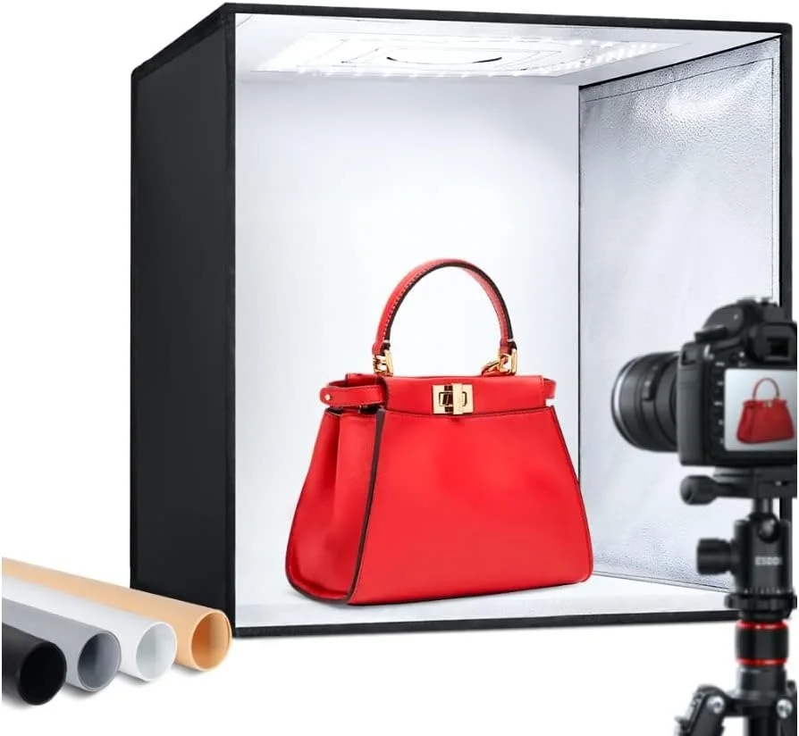 Фотобокс ESSDI PKL-D550 50×50×50см та 4 фони Чорний, фото №1 Фотобокс ESSDI PKL-D550 50×50×50см та 4 фони Чорний, фото №1