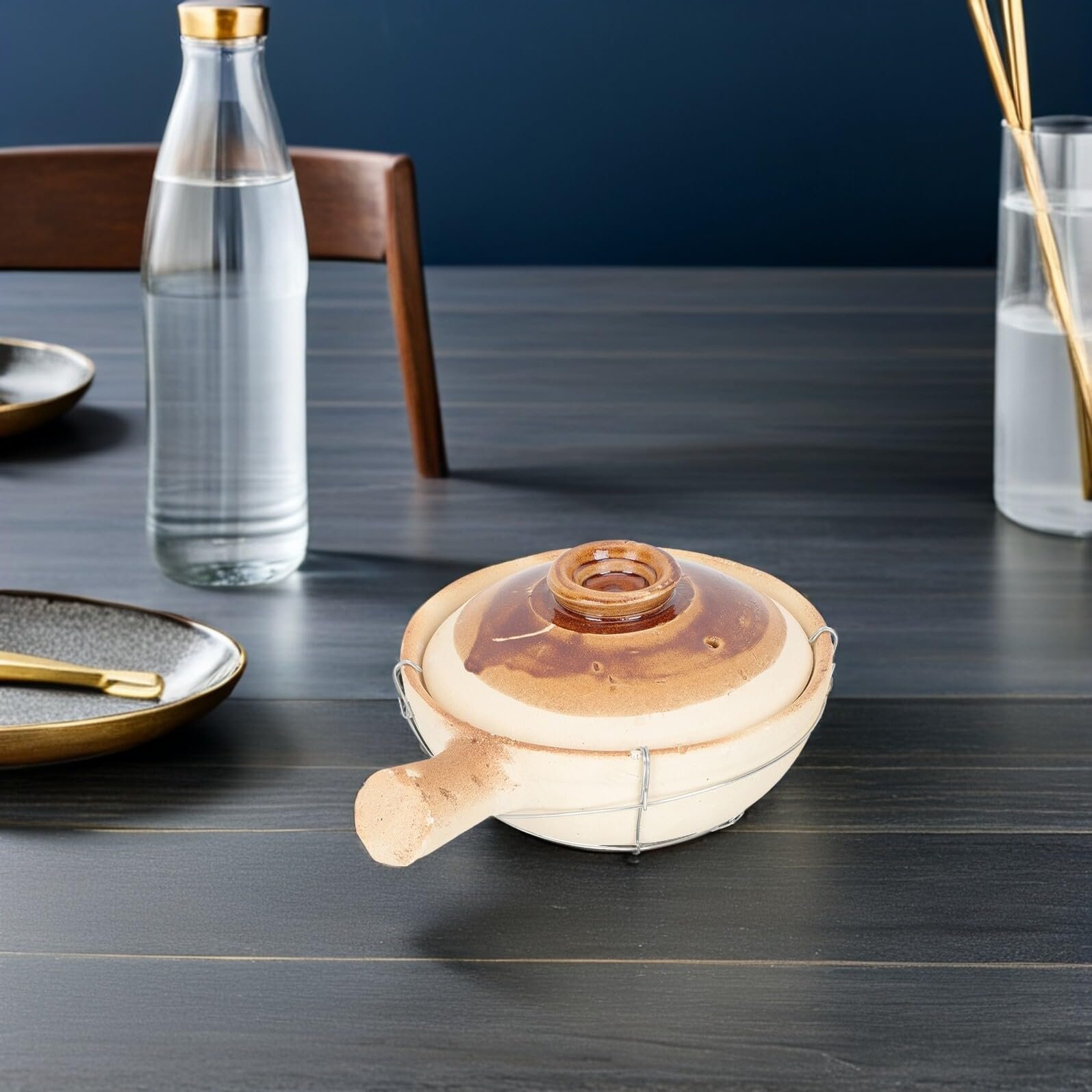 Керамічний горщик для запікання Balacoo з однією ручкою, з кришкою з отвором для пари, білий, фото №5 Керамічний горщик для запікання Balacoo з однією ручкою, з кришкою з отвором для пари, білий, фото №5