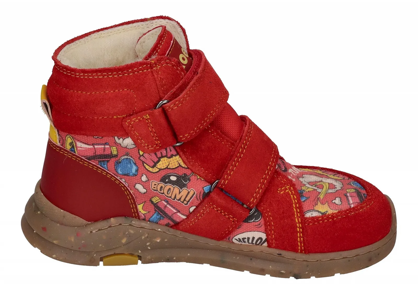 Кроссовки KOEL Barefoot Lined Детские Silas Tex Print Красный, фото №4