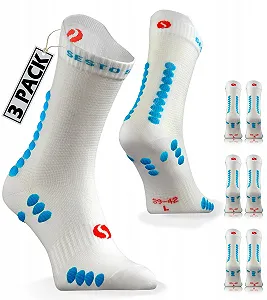 Спортивные носки Sesto Senso (3 пары) для мужчин и женщин, разноцветные, для бега, носки до икр, водоотталкивающие - Фото 1