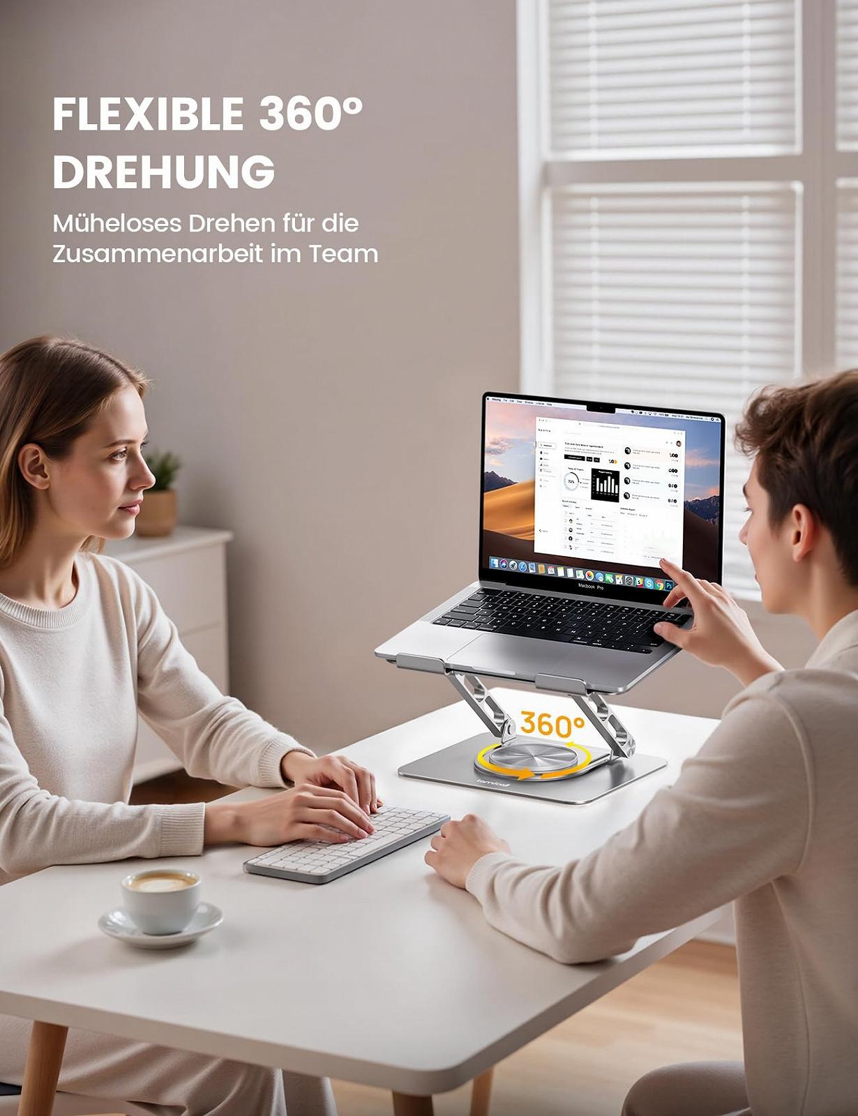 Підставка для ноутбука Lamicall, регульована, обертається на 360, фото №2 Підставка для ноутбука Lamicall, регульована, обертається на 360, фото №2