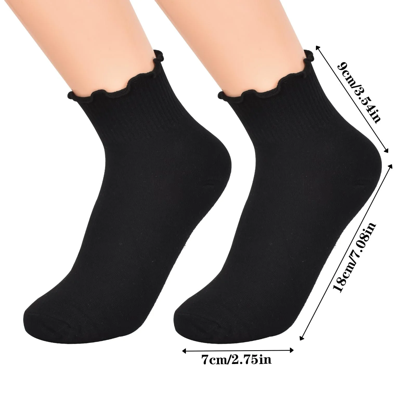 Шкарпетки з мереживом та оборками (2 пари), фото №2