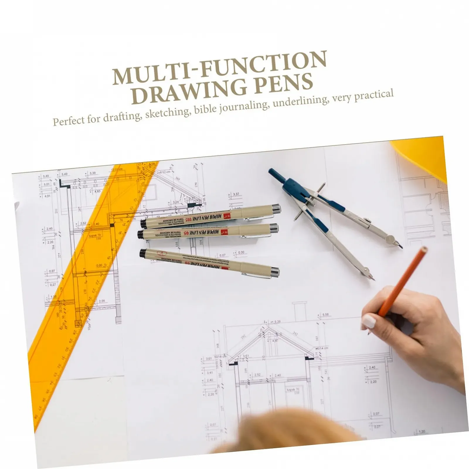 Лайнер Operitacx 10st водостійка Hakenleine Liner Farbstift Чорний, фото №4