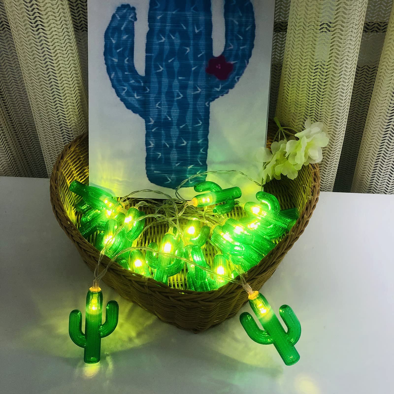 Гирлянда Riaxuebiy Кактус 20 LED USB питание, фото №1