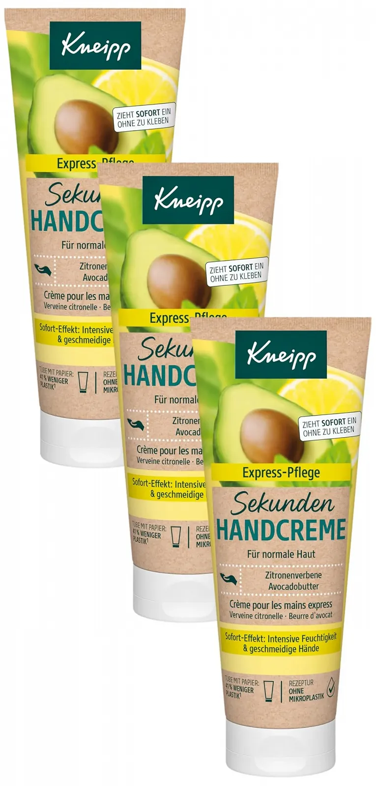 Крем для рук Kneipp Seconds, 75 мл (3 шт. в упаковці), фото №1