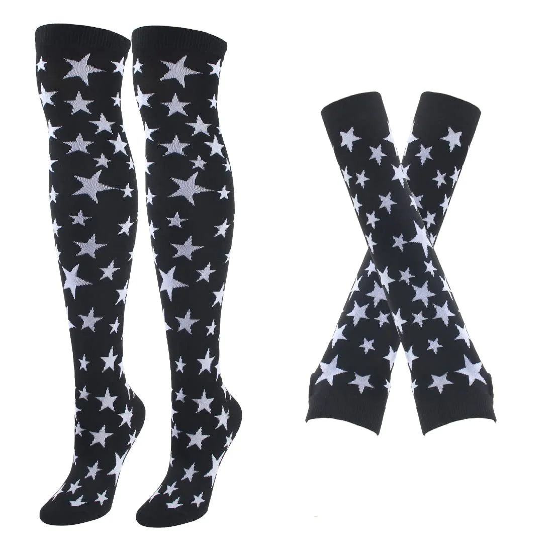 Гетри в смужку в'язані довгі шкарпетки вище коліна набір 2 пари, фото №1 Гетри в смужку в'язані довгі шкарпетки вище коліна набір 2 пари, фото №1