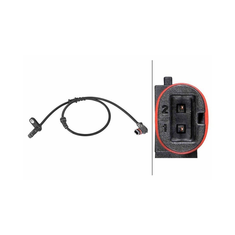 Датчик частоти обертання колеса HELLA 6PU 358 216-751 для MERCEDES-BENZ, передня вісь, фото №1