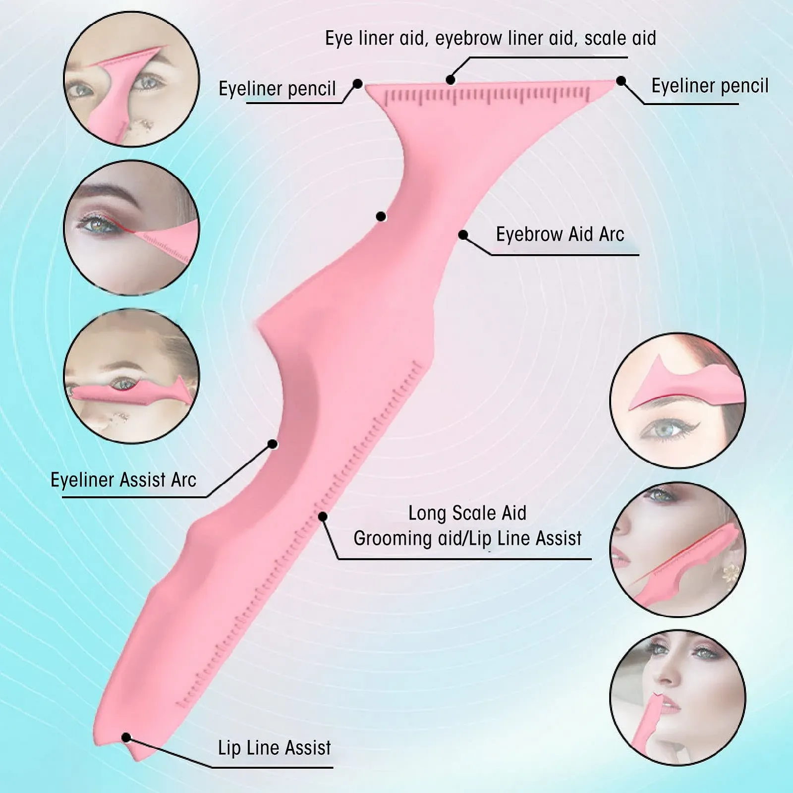 Трафарети для підводки очей багаторазового використання, силіконова, фото №3 Трафарети для підводки очей багаторазового використання, силіконова, фото №3