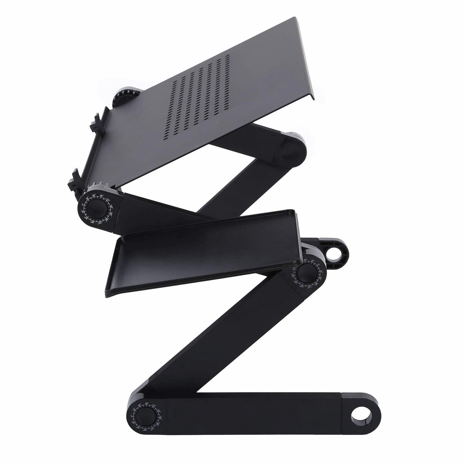 Підставка для ноутбука алюмінієва сплав складна регульована з підкладкою для миші, фото №2