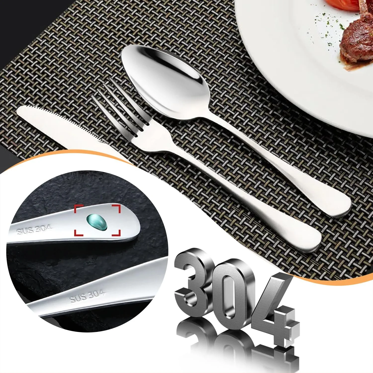 Набір з 12 супових ложок з нержавіючої сталі Міцні, фото №3