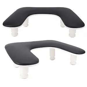 Подставка для рук U-образная для маникюра с регулировкой высоты, черная synthetic.ua - Фото 1