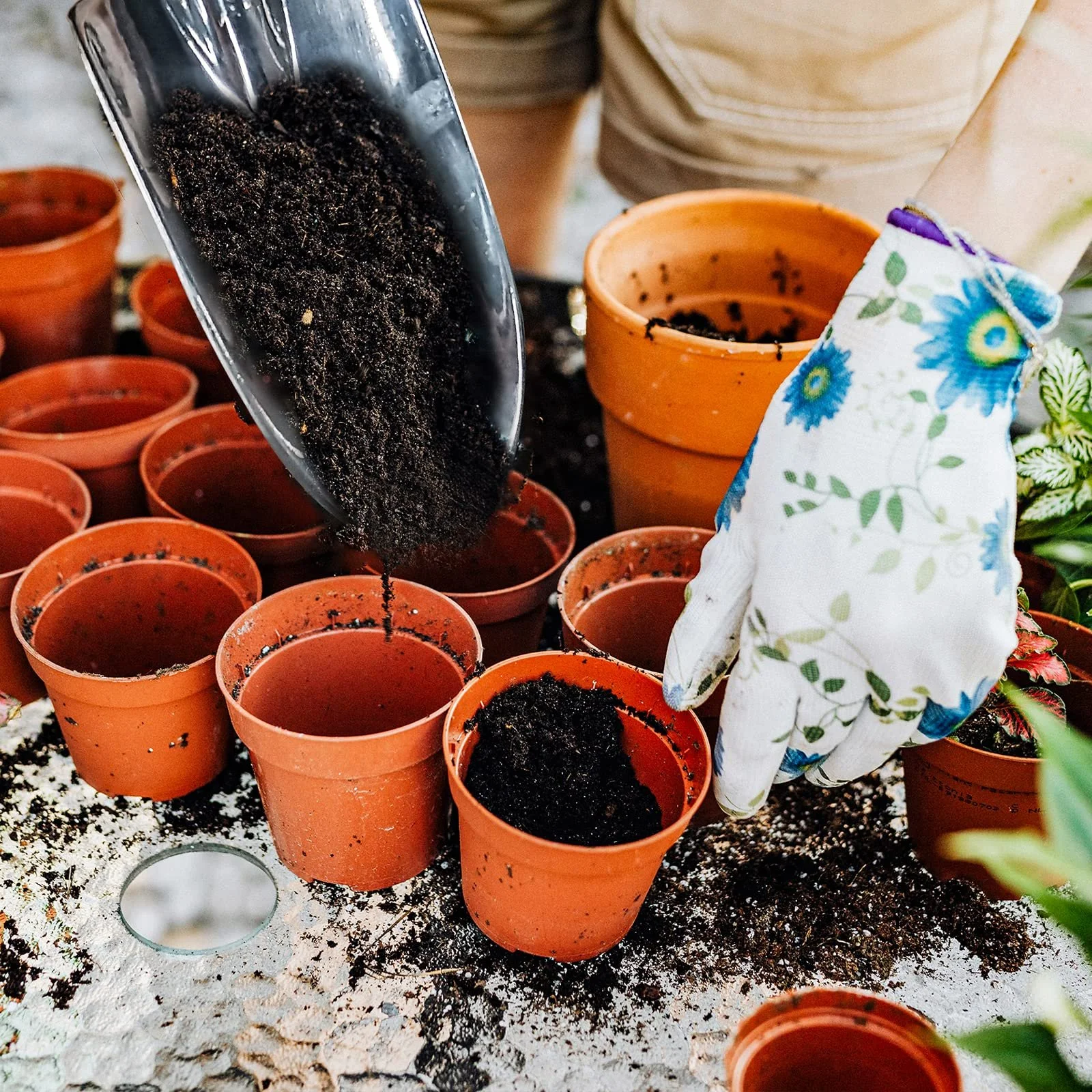 Лопата совковая садовая ручная, лопатка из нержавеющей стали для посадки, пересадки, прополка (гладкая)., фото №7