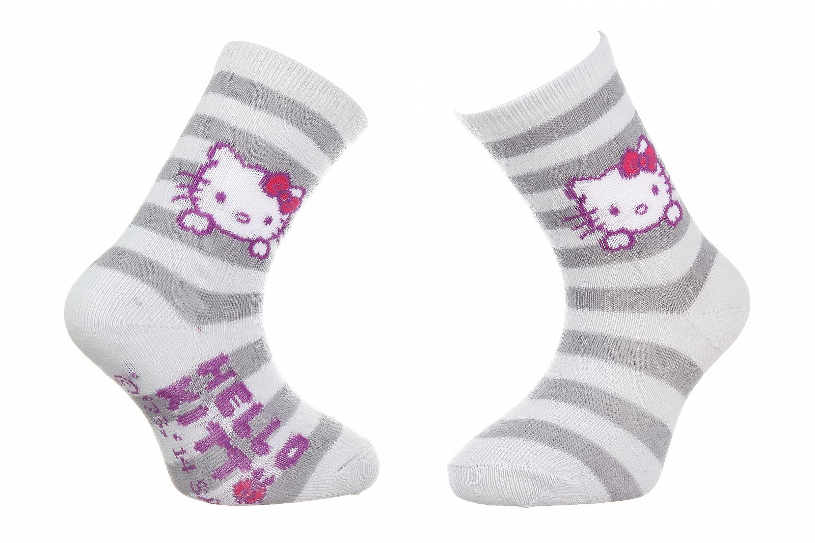 Шкарпетки HELLO KITTY TETE HK + RAYURES Сірий 19-22, фото №1