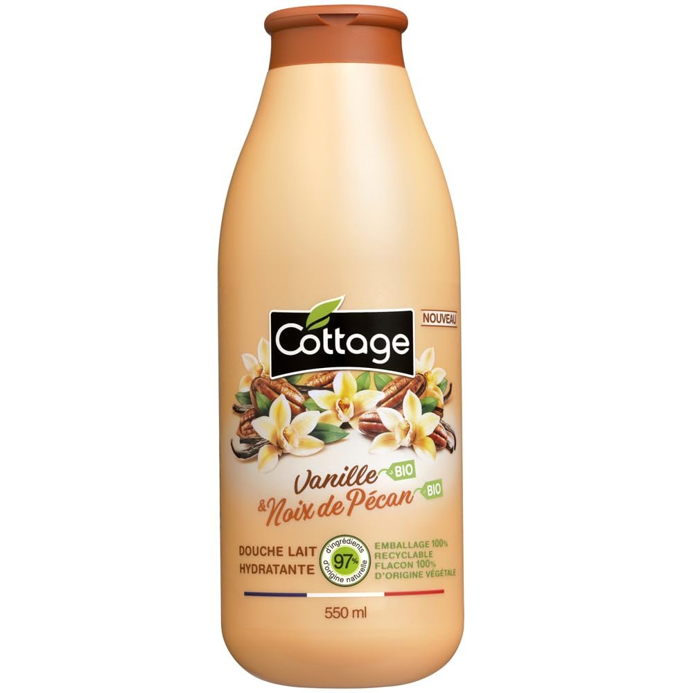 Молочко для душу Cottage Moisturising Органічна ваніль та органічний пекан 550 мл, фото №1