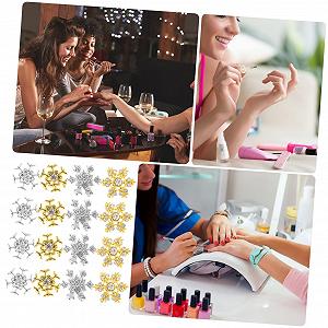 Украшение для ногтей Снежинки Healvian 80 шт. synthetic.ua - Фото 1