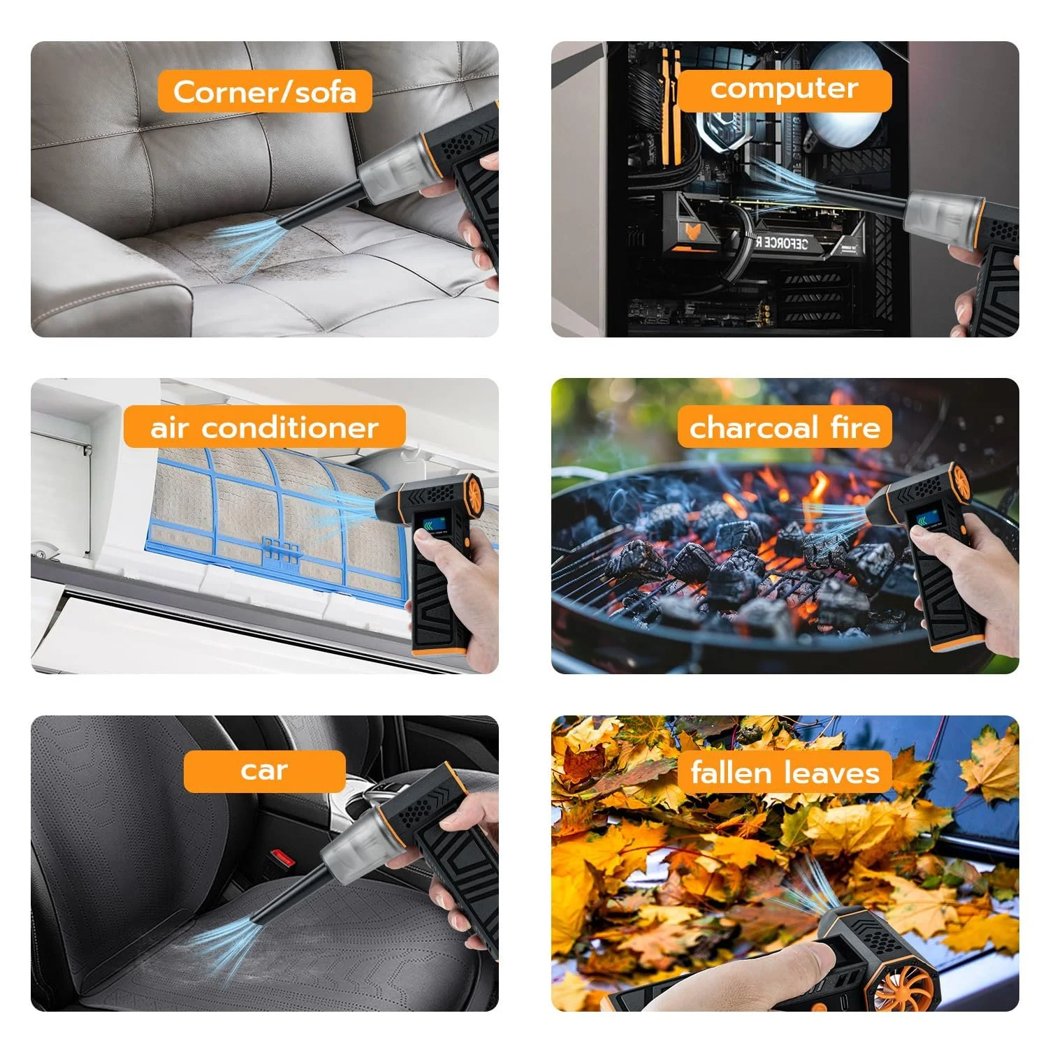 Электрическая воздуходувка Mcbazel 130000 RPM 4 скорости LED, фото №7 Электрическая воздуходувка Mcbazel 130000 RPM 4 скорости LED, фото №7