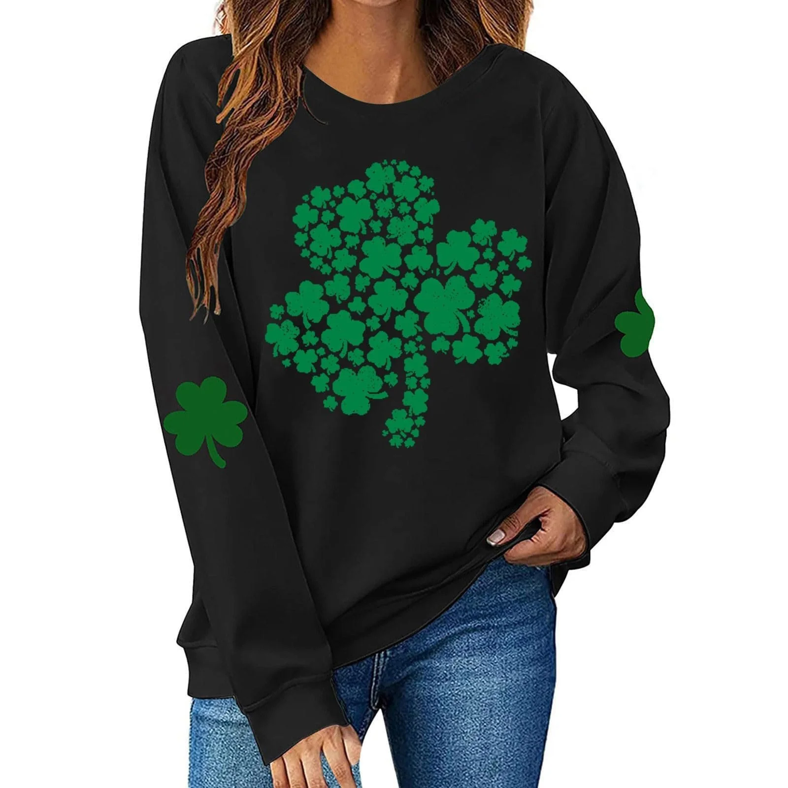 Жіноча толстовка з круглим вирізом St Day Print, фото №1 Жіноча толстовка з круглим вирізом St Day Print, фото №1