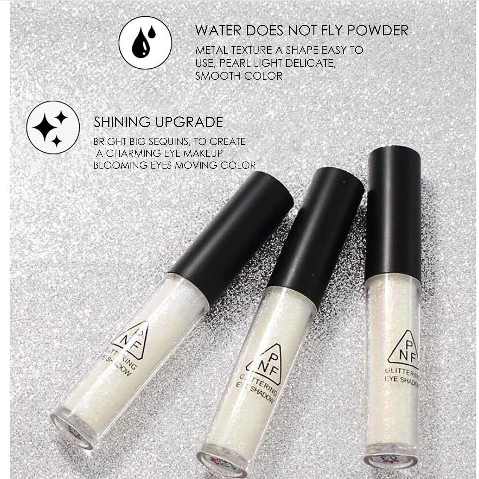 Тени для глаз Colourful Жидкая Блестящая Водостойкая Золотой Кристалл, фото №3