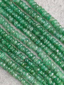 Бусины Изумруд Круглые граненые 3-3.5 мм, нить длиной 15 см, ожерелья, браслета synthetic.ua - Фото 1