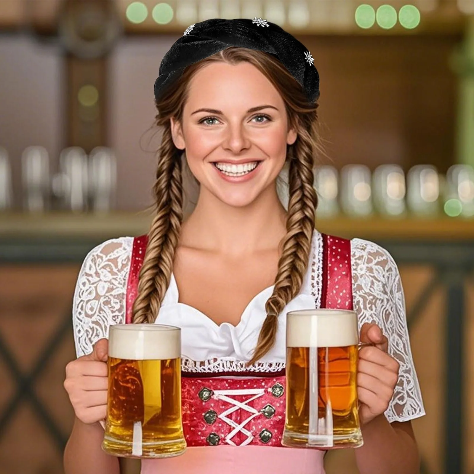 Обруч Бархатный Черный, фото №6