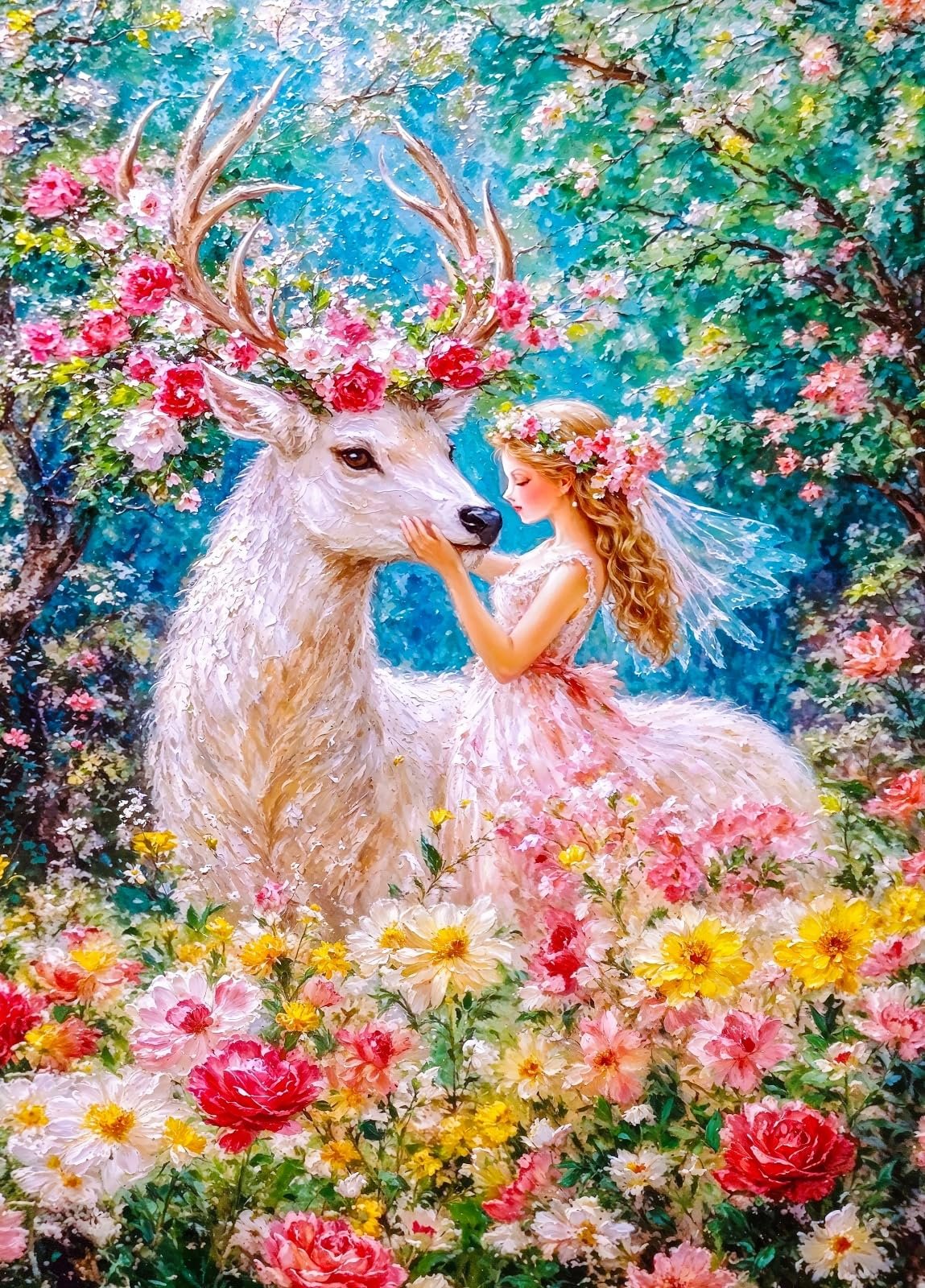 Пазл Deer Girl Білий олень 1000 деталей, фото №1