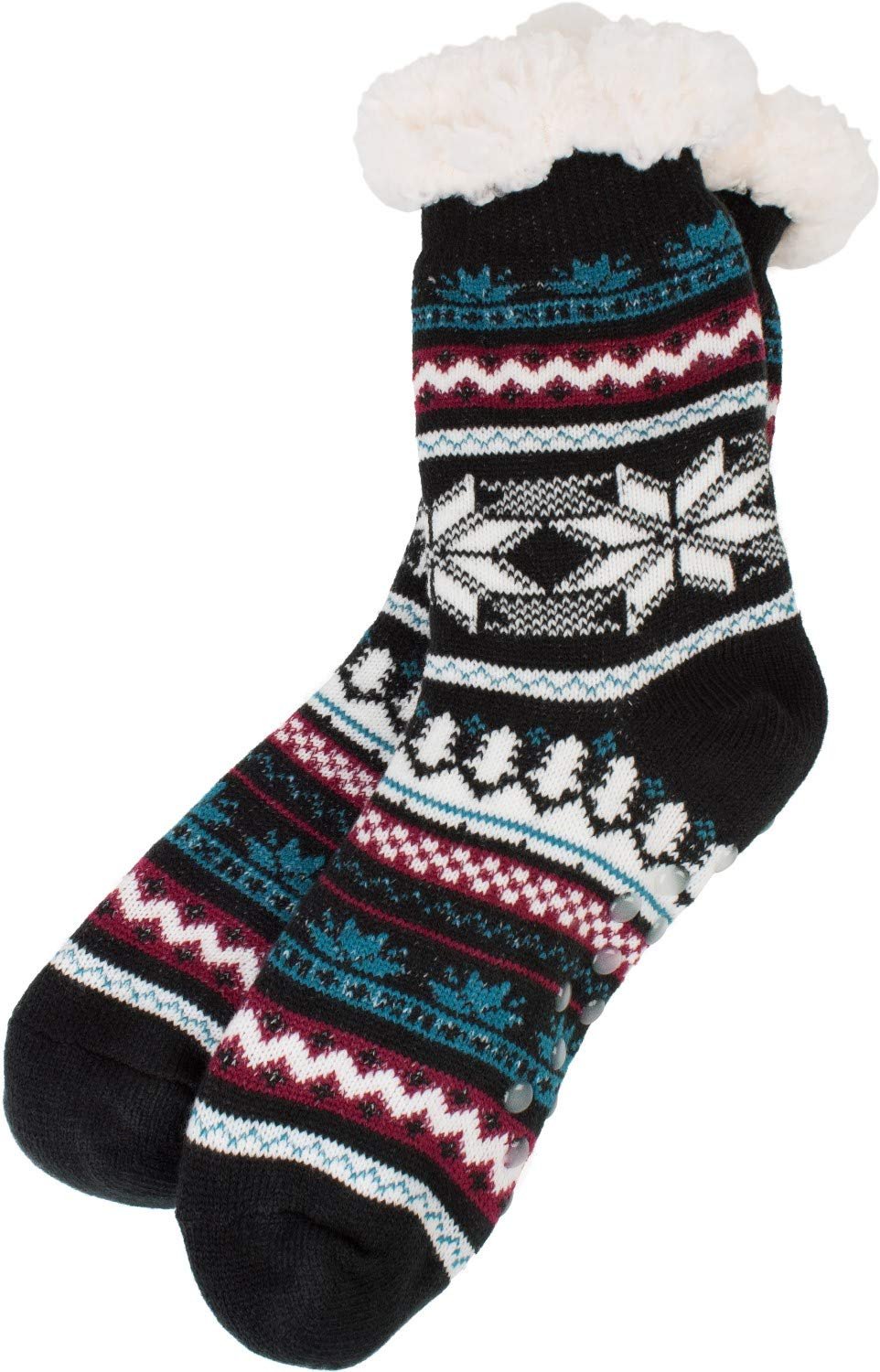 Носки с ABS стопперами styleBREAKER Unisex с плюшевой подкладкой и норвежским узором, размер 35-42 EU / 5-10 US / 4-8 UK 08030008, фото №3