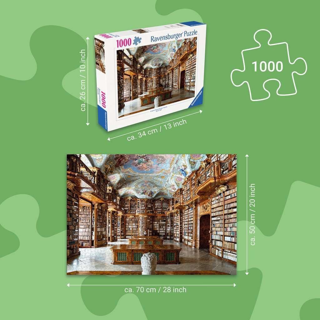 Пазл Ravensburger Library at St. Florian Monastery, Austria 12001440 1000 элементов, фото №3