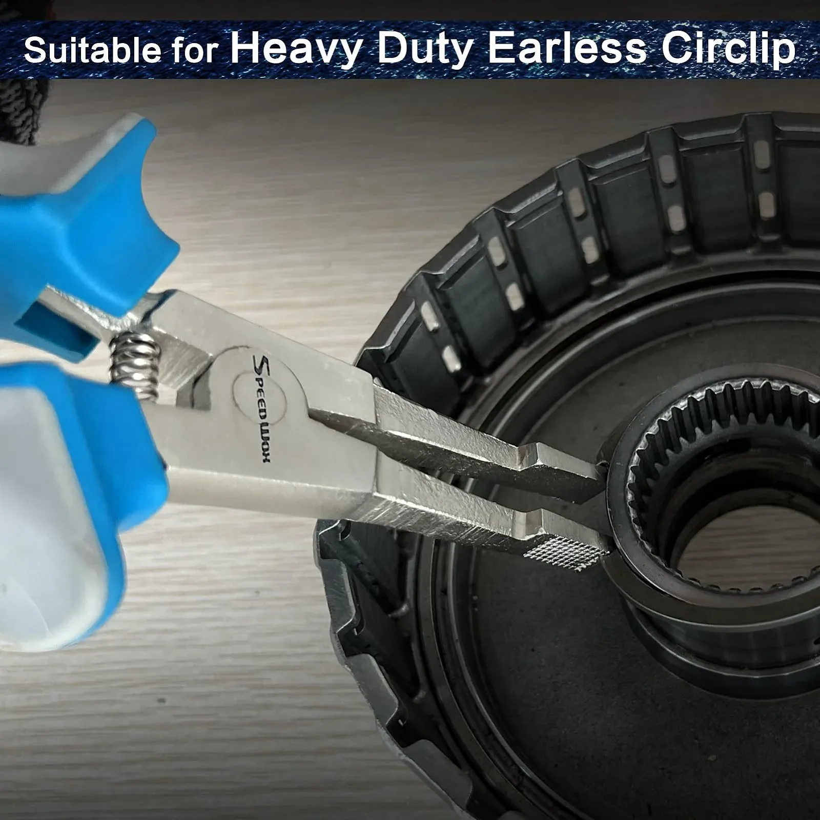 Плоскогубцы для стопорных колец SPEEDWOX 8 дюймов, прямые губки, плоскогубцы для C-образных колец, плоскогубцы для стопорных колец, плоскогубцы для стопорных колец с угловыми губками для снятия колец, автоматическая коробка передач, фото №2