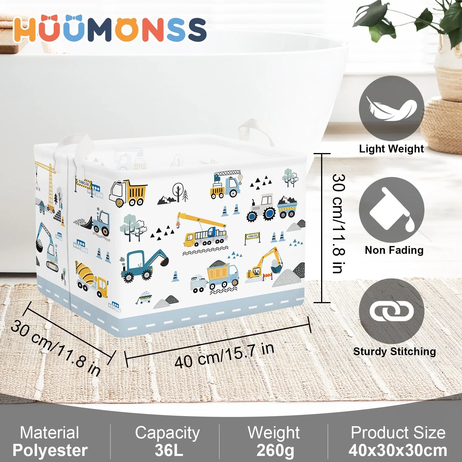 Корзина HUUMONSS для детской, складная, для мальчиков, большая, 36 л, фото №6 Корзина HUUMONSS для детской, складная, для мальчиков, большая, 36 л, фото №6