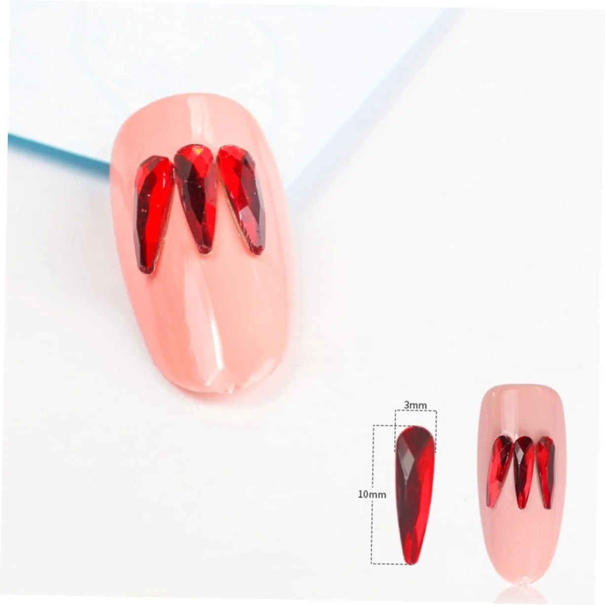 Стразы Beavorty 40 шт. Кристаллы для маникюра, кристаллы для ногтей, украшения для ногтей, блестящие кристаллы для ногтей, капли воды, 3D, фото №4