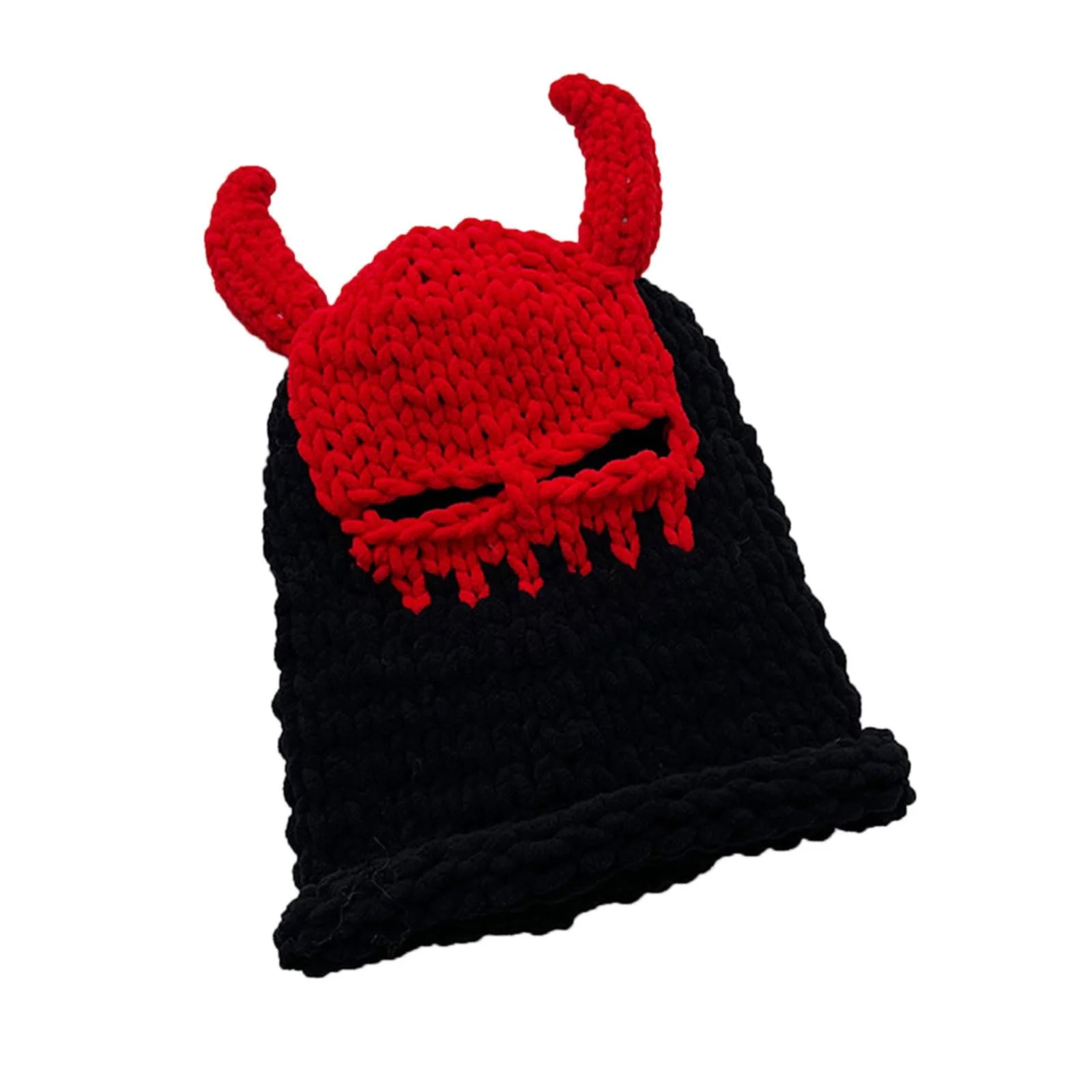Шапка с рогами дьявола Limtula, дышащая, теплая, зимняя шапка, маска для лица, ветрозащитная, фото №1 Шапка с рогами дьявола Limtula, дышащая, теплая, зимняя шапка, маска для лица, ветрозащитная, фото №1