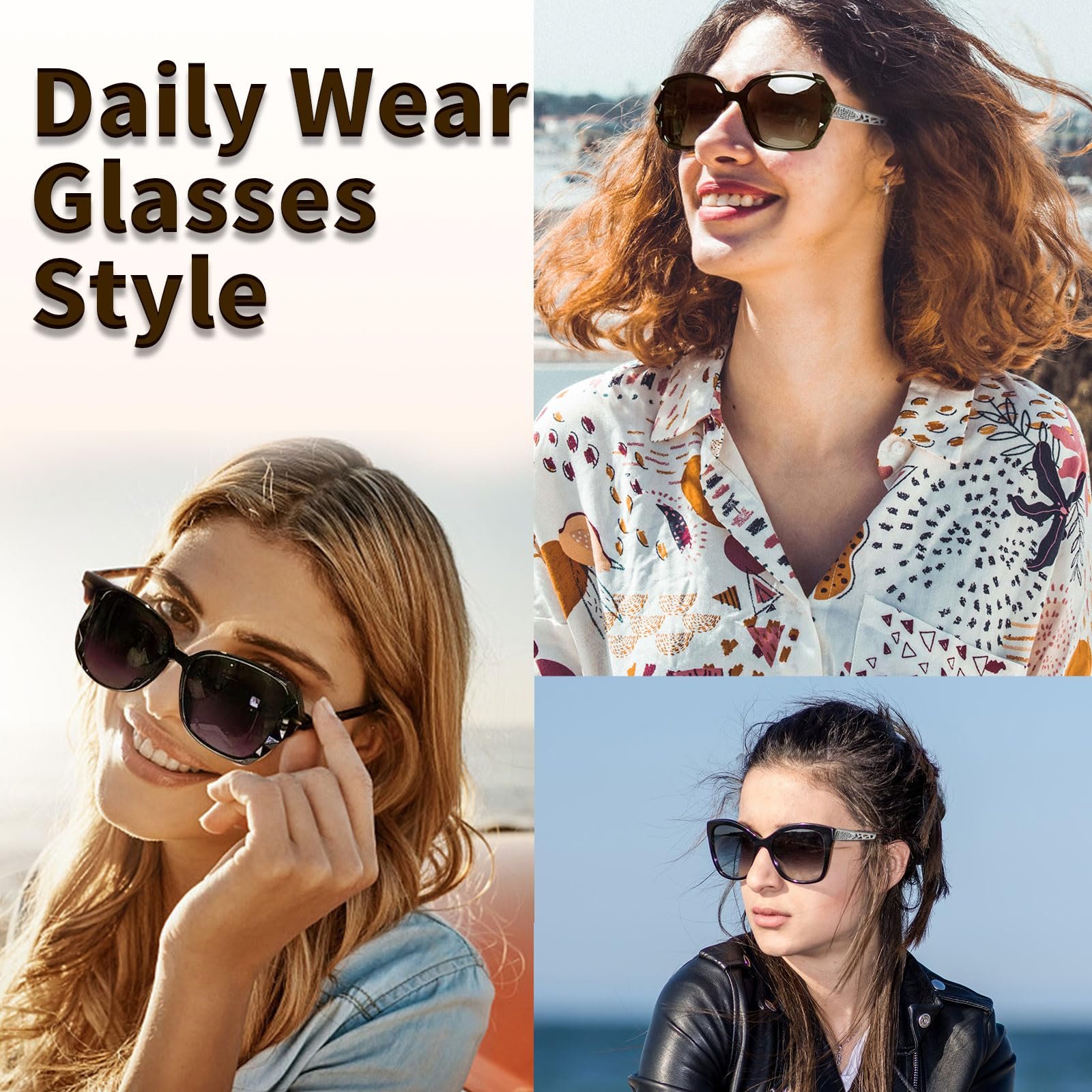 Сонцезахисні окуляри XWCHASA Великі Жіночі Класичні Трендові Вінтажні Модні, фото №5