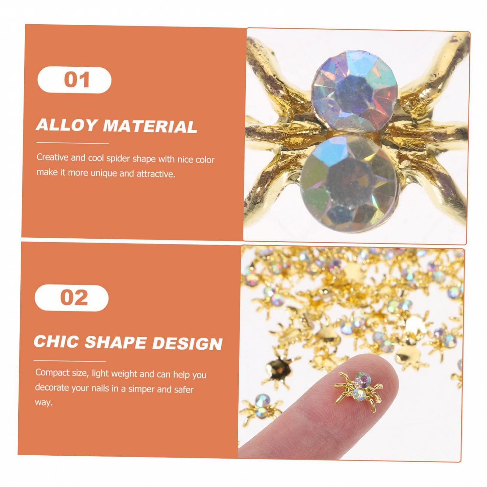 Украшения для ногтей Паук FRCOLOR Элегантный набор 2 шт 100 шт * 2, фото №8 Украшения для ногтей Паук FRCOLOR Элегантный набор 2 шт 100 шт * 2, фото №8