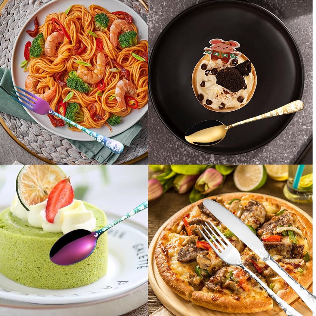 Набор столовых приборов XIAOYU Хэллоуин Череп, Черный, фото №6 Набор столовых приборов XIAOYU Хэллоуин Череп, Черный, фото №6