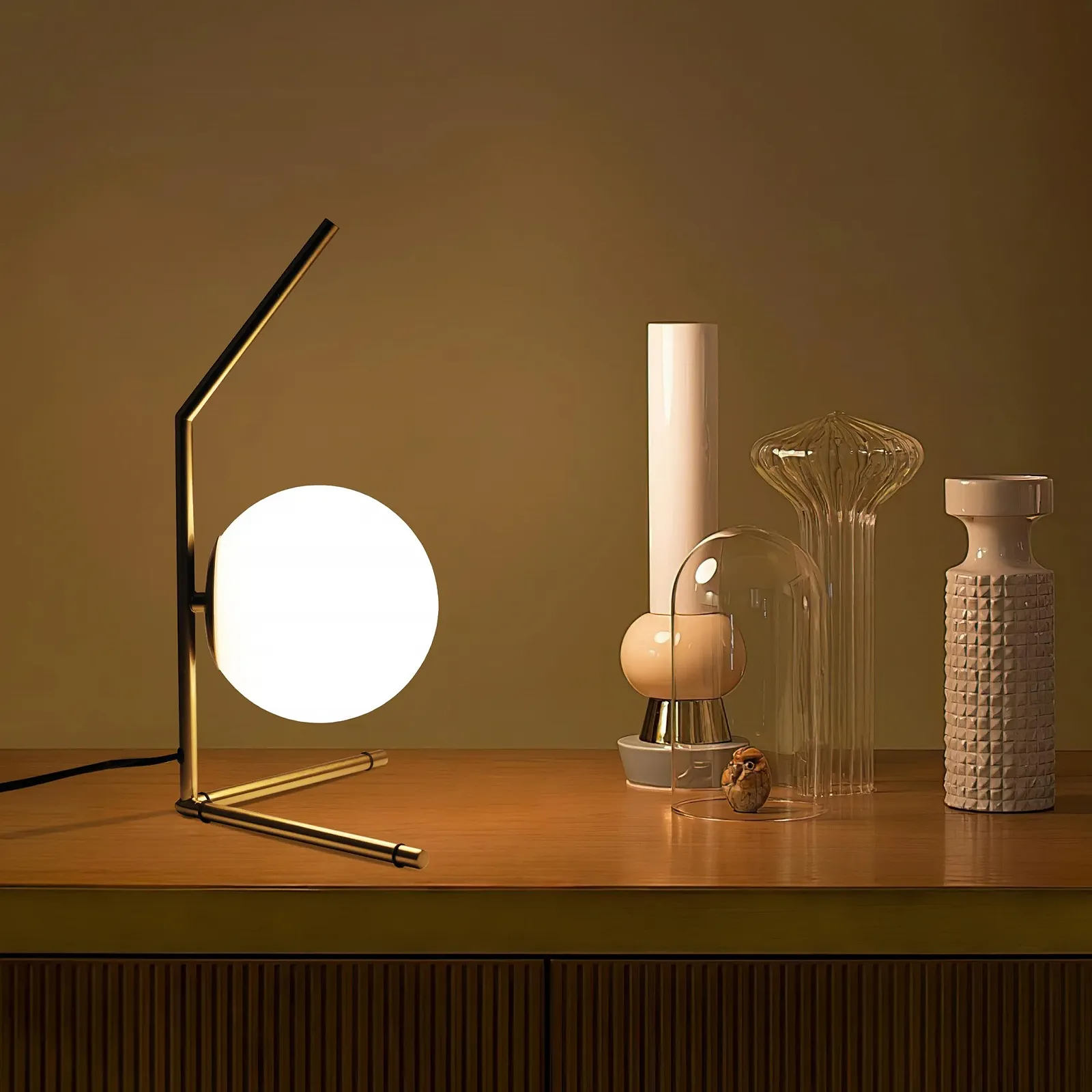 Настільна лампа Alpinaluz Minimalist 38 см Золотиста, фото №6