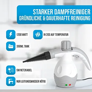 Пароочисник Strex 1200 W 4 бар портативний All-in-One synthetic.ua - Фото 1