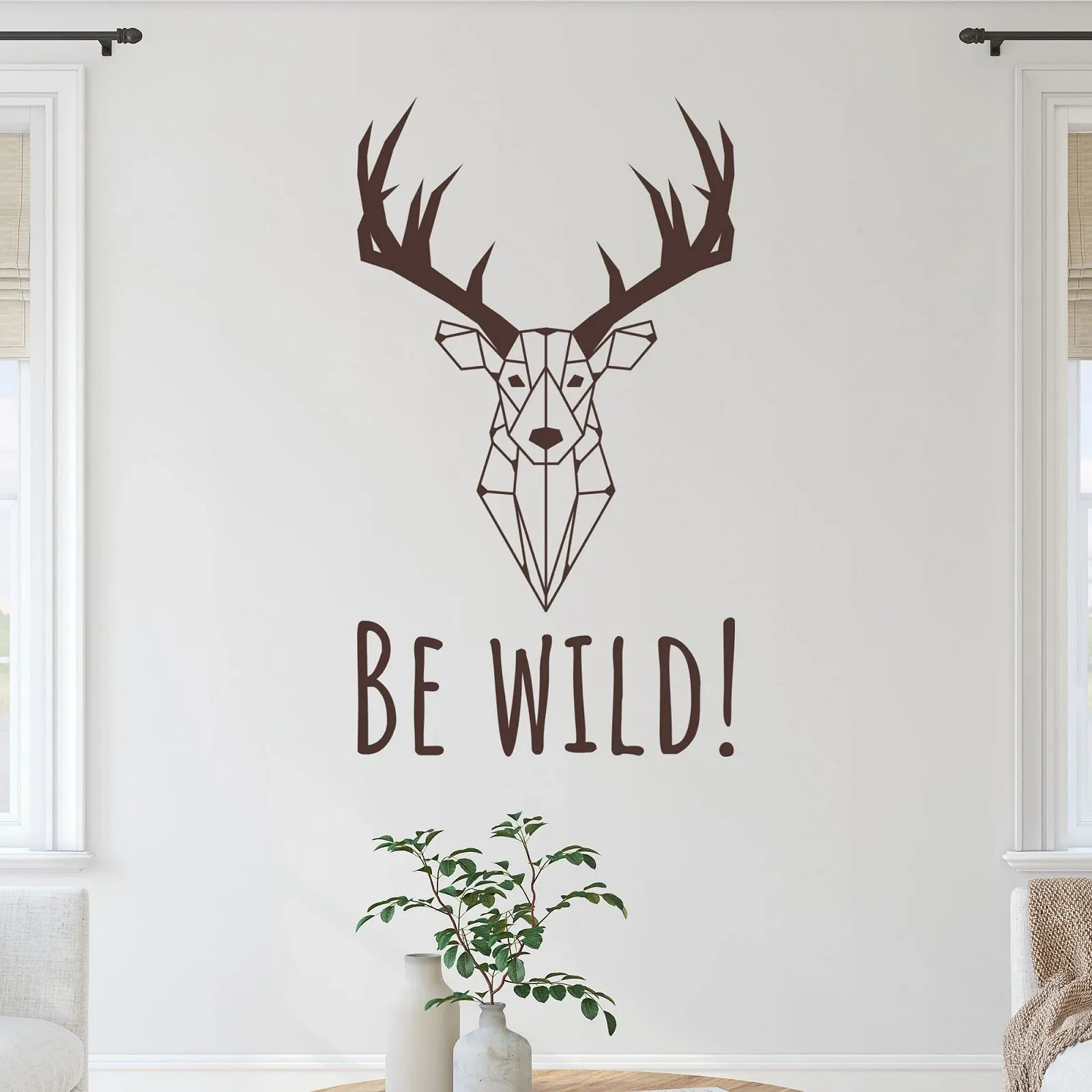 Настенная наклейка GRAZDesign Stag Head Be Wild 52 x 30 см 091 золотая, фото №3