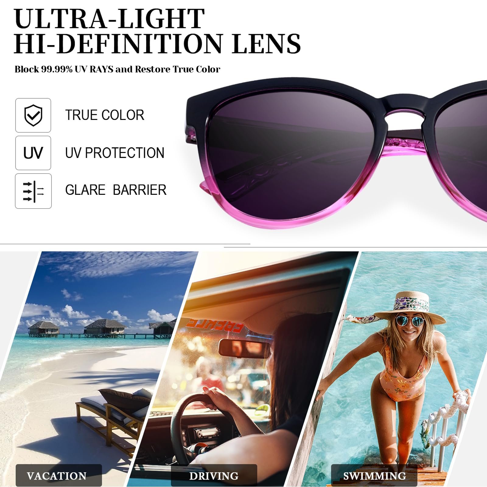 Поляризовані сонцезахисні окуляри для жінок Myiaur, модний дизайн, фото №5